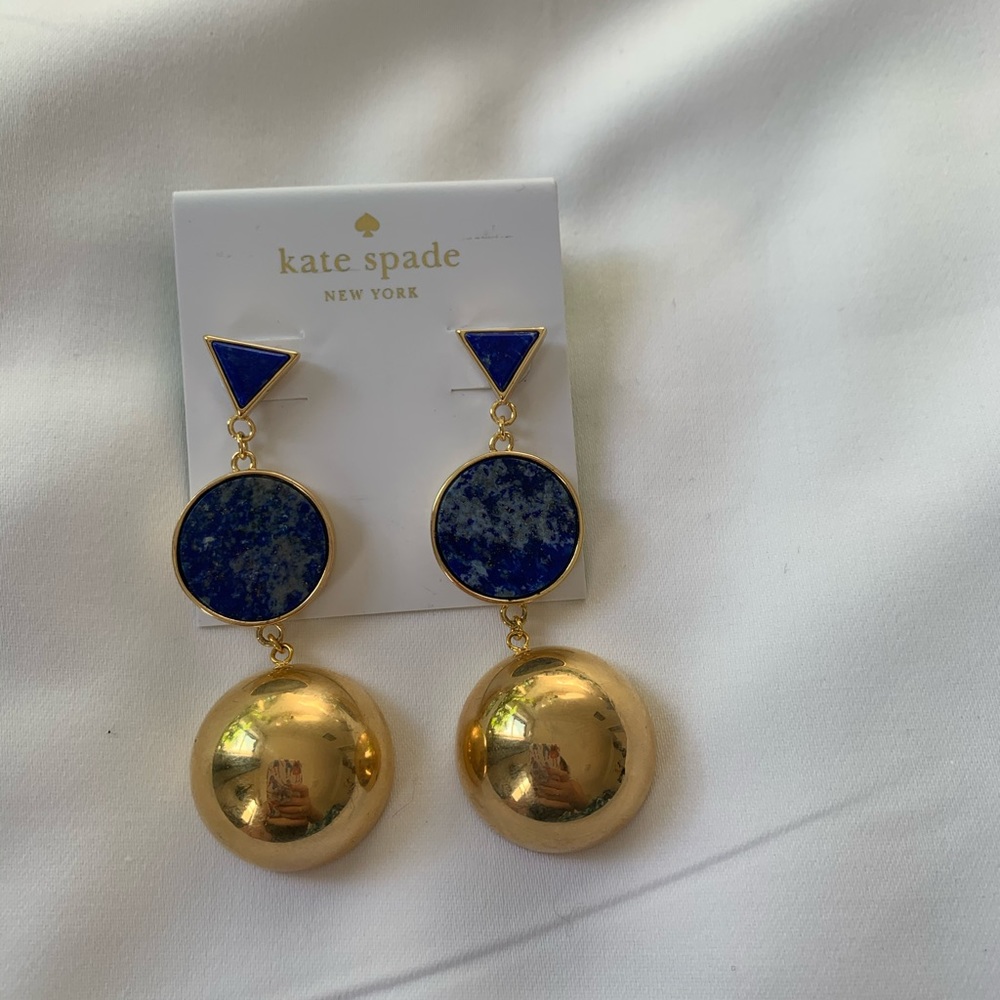 Kate spade lapis blue dome dangle earrings
